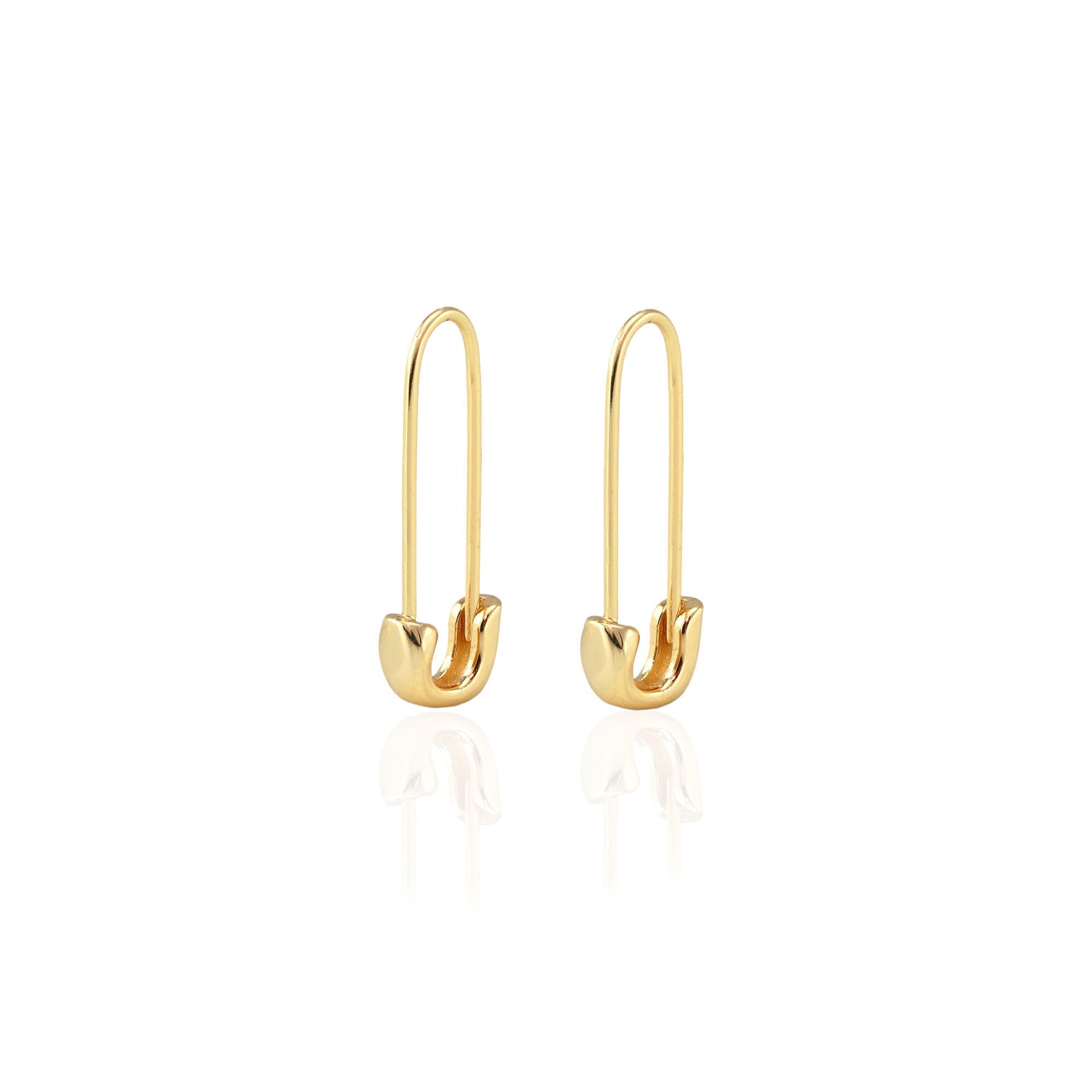 Stylish CZ Crystal Safety Pin Styled Pierced Earring – Neshe Fashion Jewelry